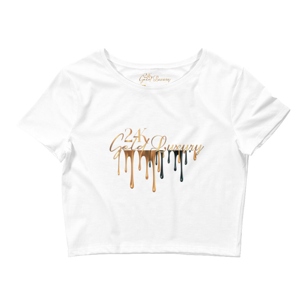 White GoldDrip CropTop