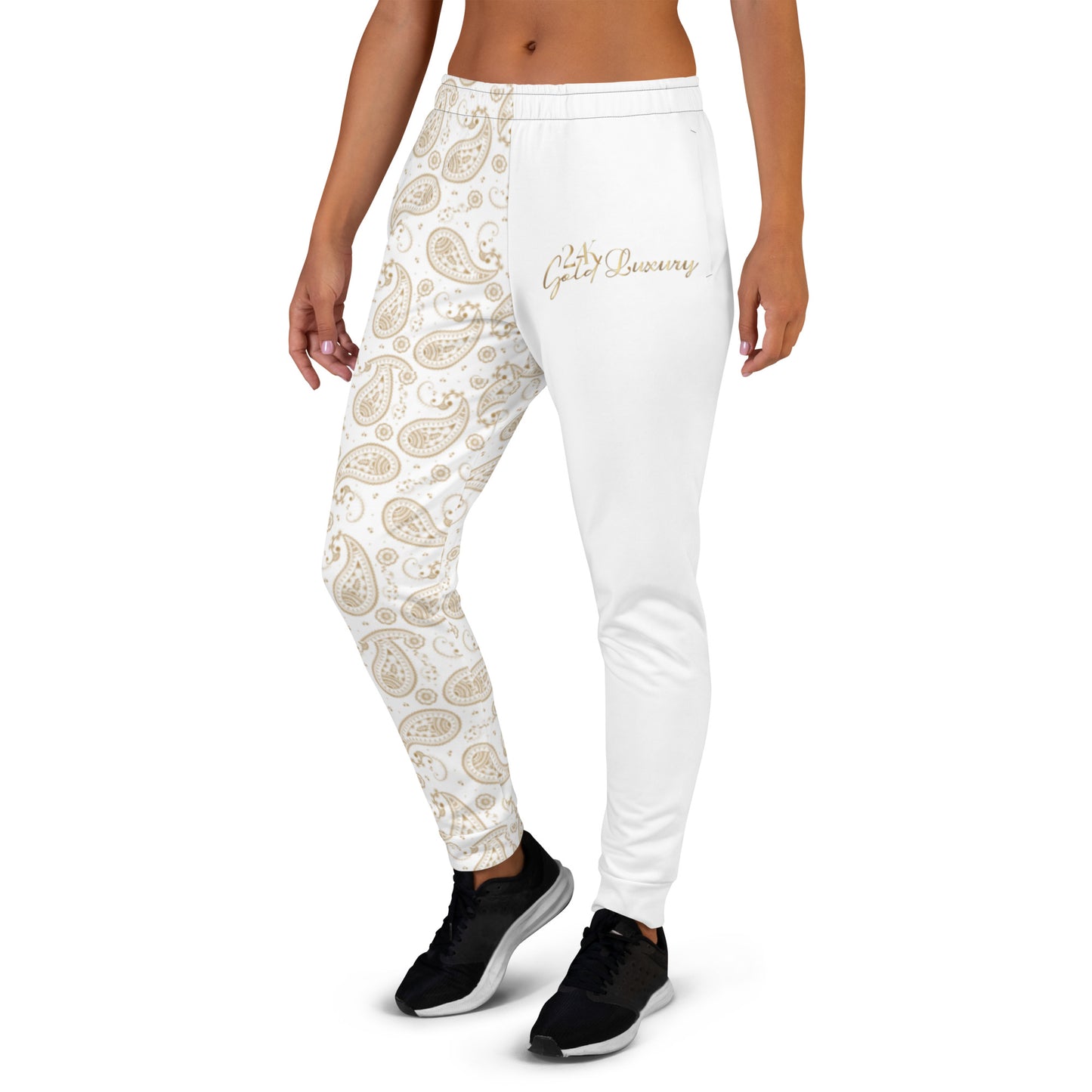 Paisley White Joggers