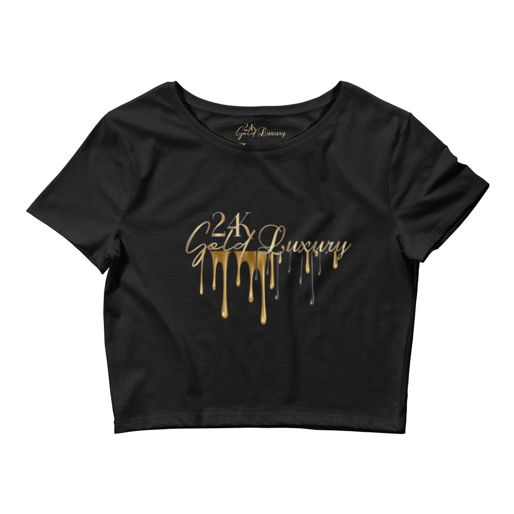 Black GoldDrip CropTop